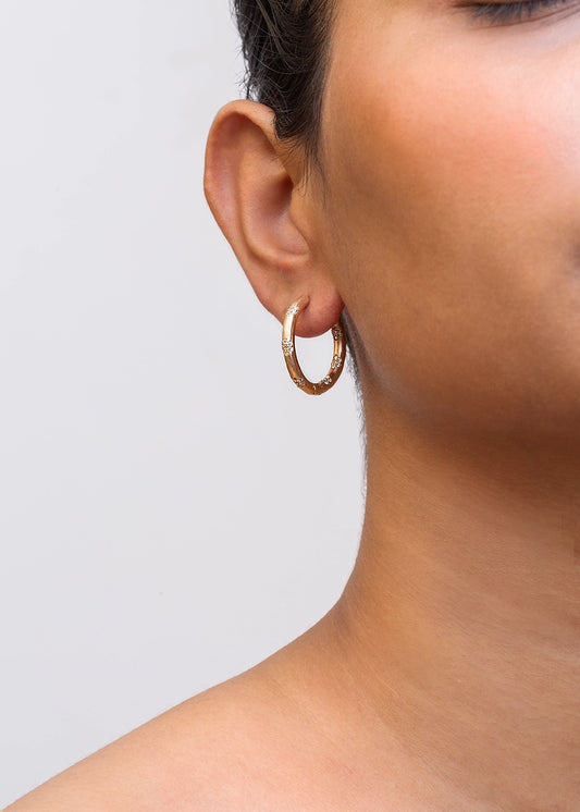 CUBIC ZIRCONIA EARRINGS / HOOP EARRINGS