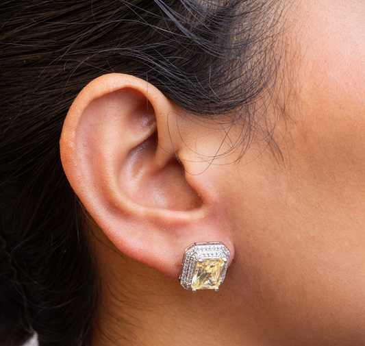 CUBIC ZIRCONIA EARRINGS / EAR STUDS