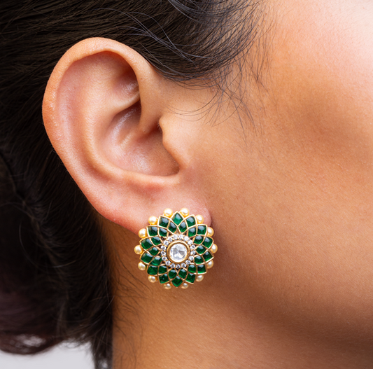 EAR STUDS / INDO WESTERN / KUNDAN POLKI EARRINGS