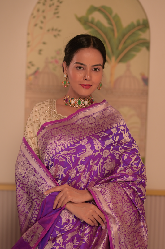 Choker Necklace with Pink Stone Antique Gold Polish Adjustable Chain