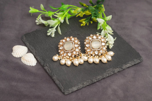 KUNDAN POLKI EARRINGS