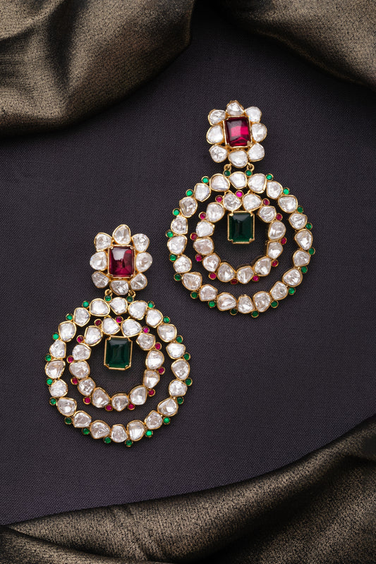 KUNDAN POLKI EARRINGS