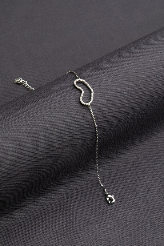 Cubic Zirconia Bracelet in White Rhodium with White Stone 7-Inch Elegant Jewellery