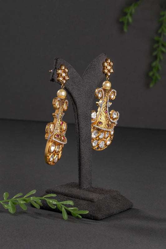 KUNDAN POLKI EARRINGS