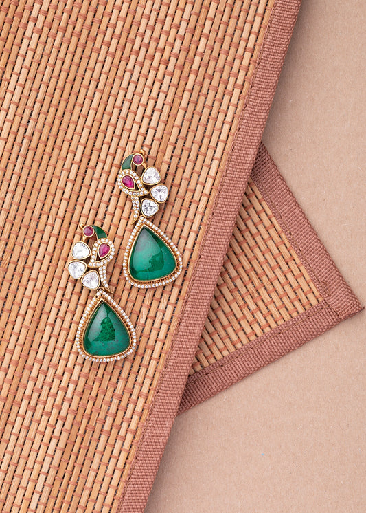 CUBIC ZIRCONIA / INDO WESTERN EARRINGS