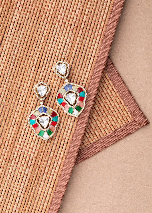 KUNDAN POLKI /INDO WESTERN / CUBIC ZIRCONIA EARRINGS