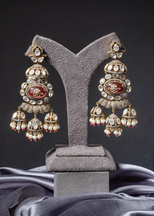 KUNDAN POLKI / INDO WESTERN EARRINGS /JHUMKA