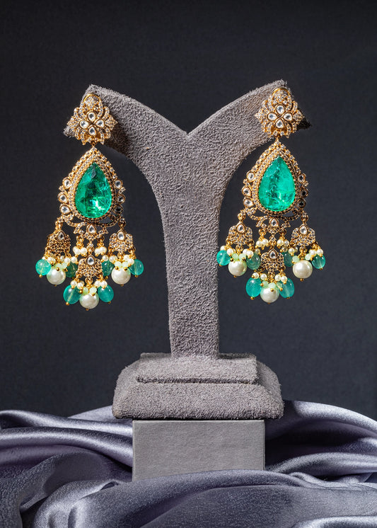 KUNDAN POLKI /INDO WESTERN / CUBIC ZIRCONIA EARRINGS