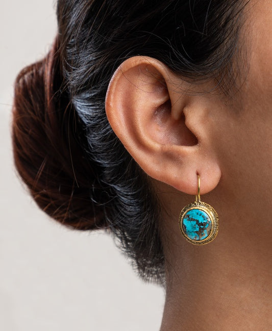 BRASS COLLECTION / SEMI PRECIOUS EARRINGS