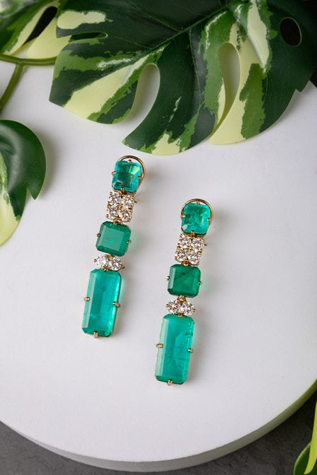 CUBIC ZIRCONIA / INDO WESTERN EARRINGS