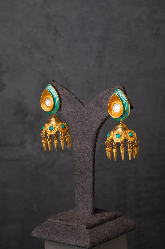 KUNDAN POLKI / INDO WESTERN EARRINGS /JHUMKA