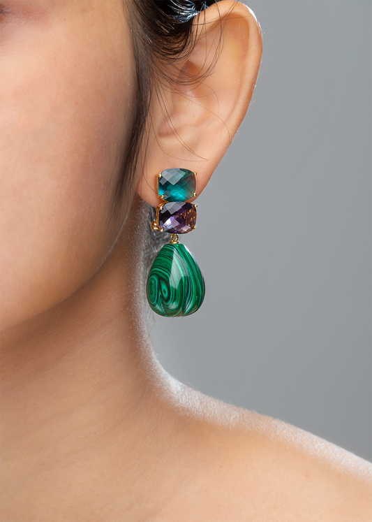 CUBIC ZIRCONIA / INDO WESTERN EARRINGS