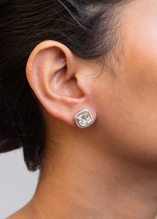 CUBIC ZIRCONIA EARRINGS / EAR STUDS