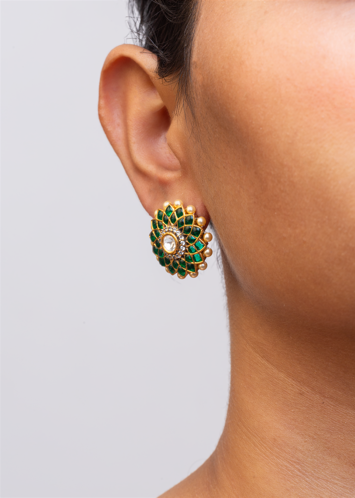 EAR STUDS / INDO WESTERN / KUNDAN POLKI EARRINGS