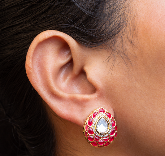 EAR STUDS / INDO WESTERN / KUNDAN POLKI EARRINGS