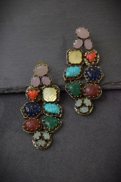Real Silver Kolhapuri Limboli Beads Necklace  Silver Oxidised Polish  Adjustable Thread  Multi-Colored