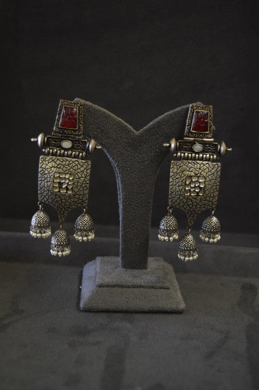 OXIDISED EARRINGS/ INDO WESTERN EARRINGS/JHUMKA