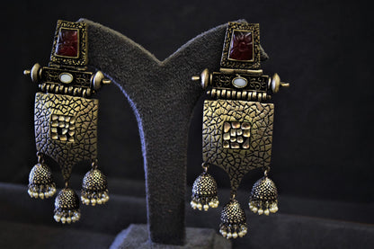 OXIDISED EARRINGS/ INDO WESTERN EARRINGS/JHUMKA