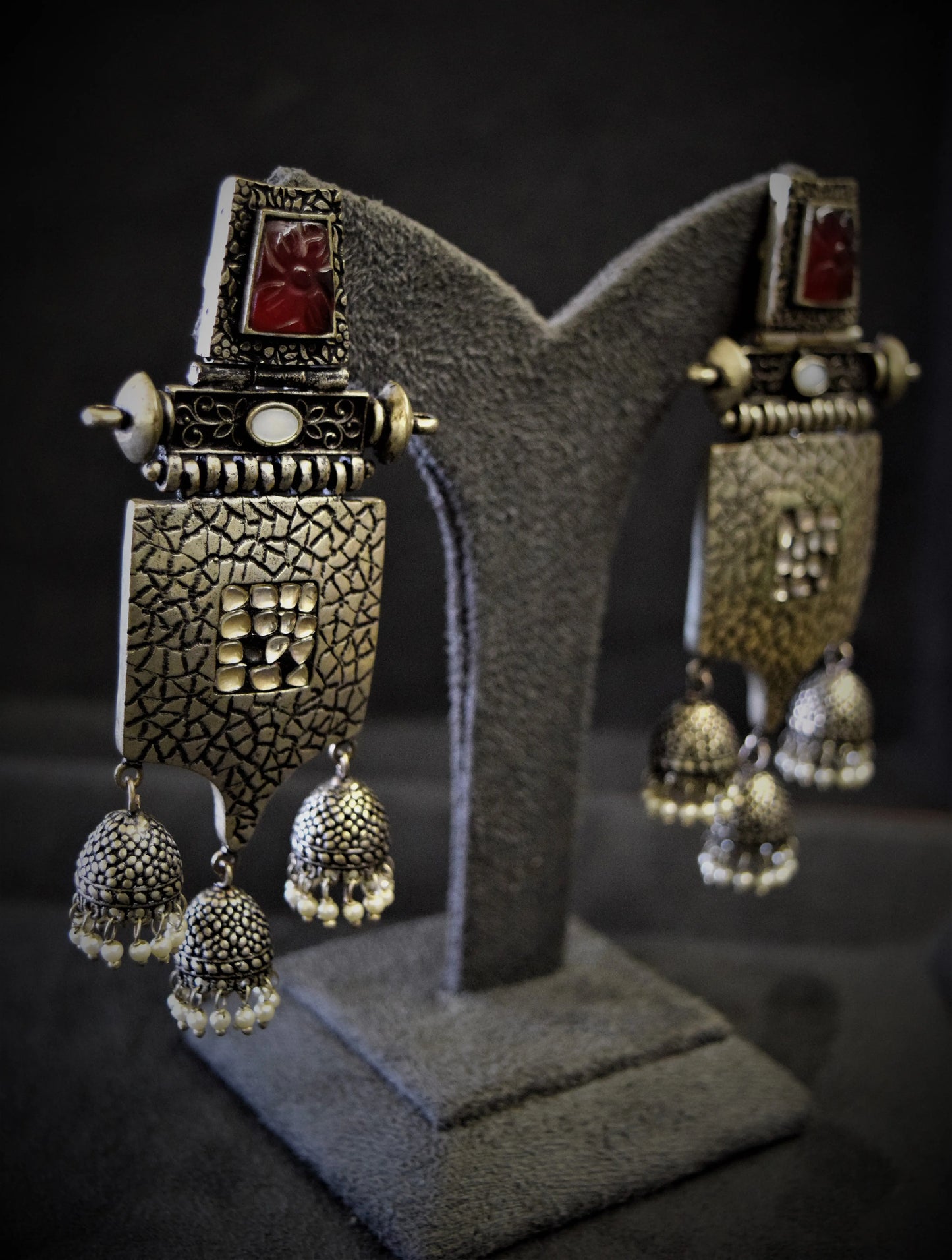 OXIDISED EARRINGS/ INDO WESTERN EARRINGS/JHUMKA