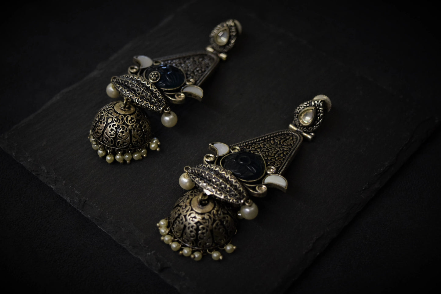 OXIDISED EARRINGS/ INDO WESTERN EARRINGS/JHUMKA