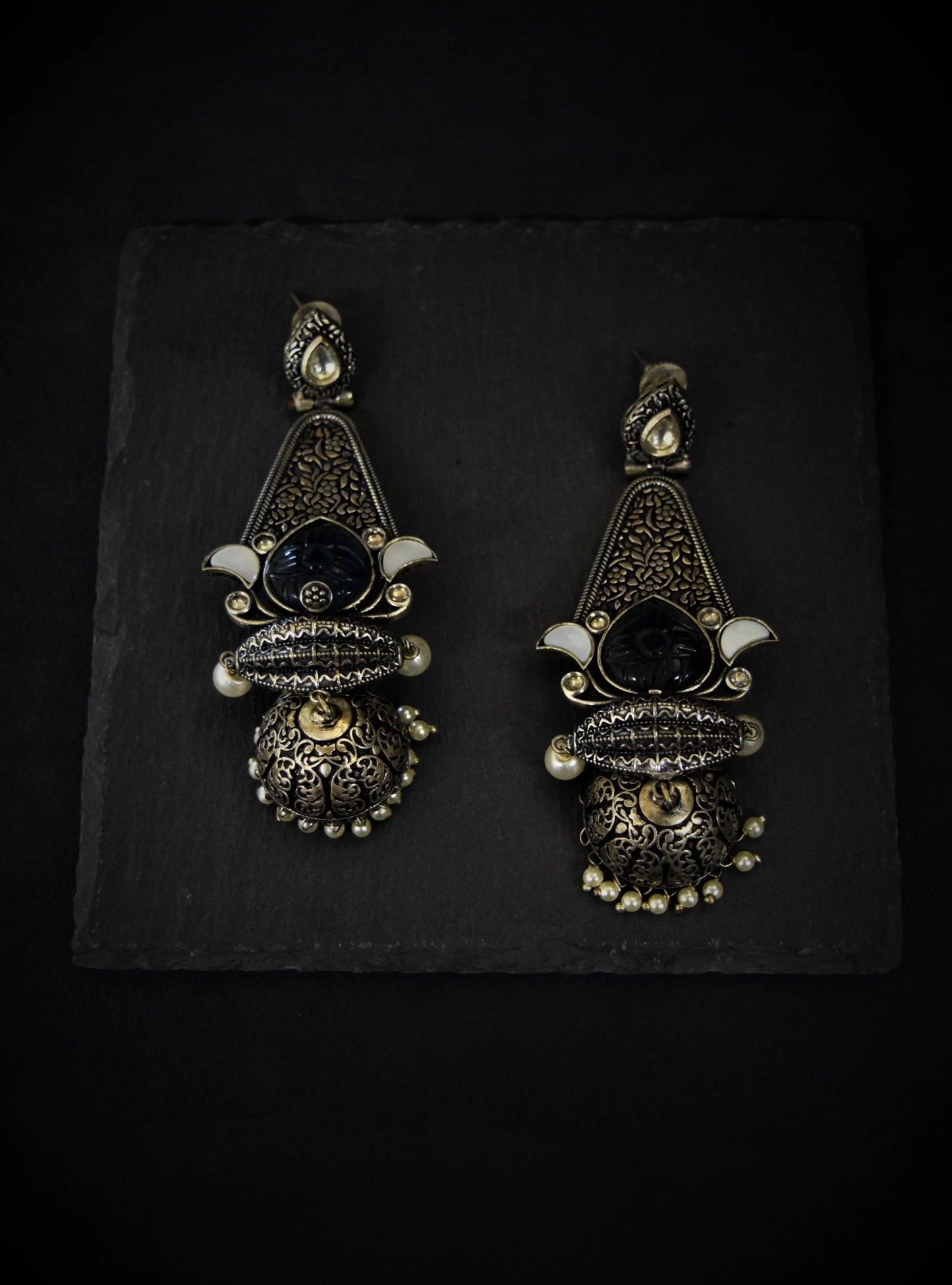 OXIDISED EARRINGS/ INDO WESTERN EARRINGS/JHUMKA
