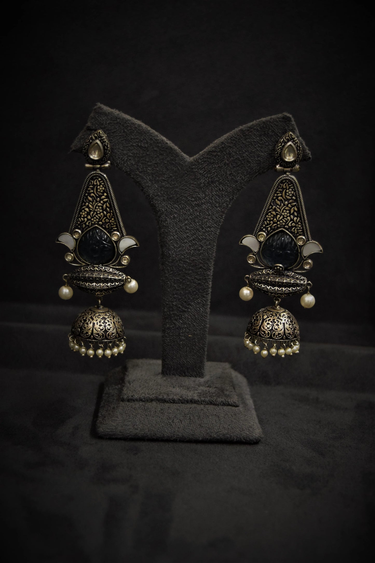 OXIDISED EARRINGS/ INDO WESTERN EARRINGS/JHUMKA
