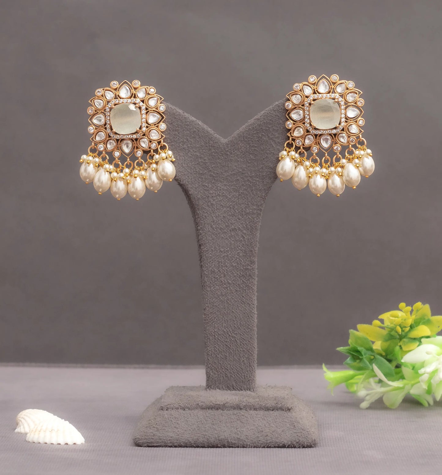 KUNDAN POLKI EARRINGS