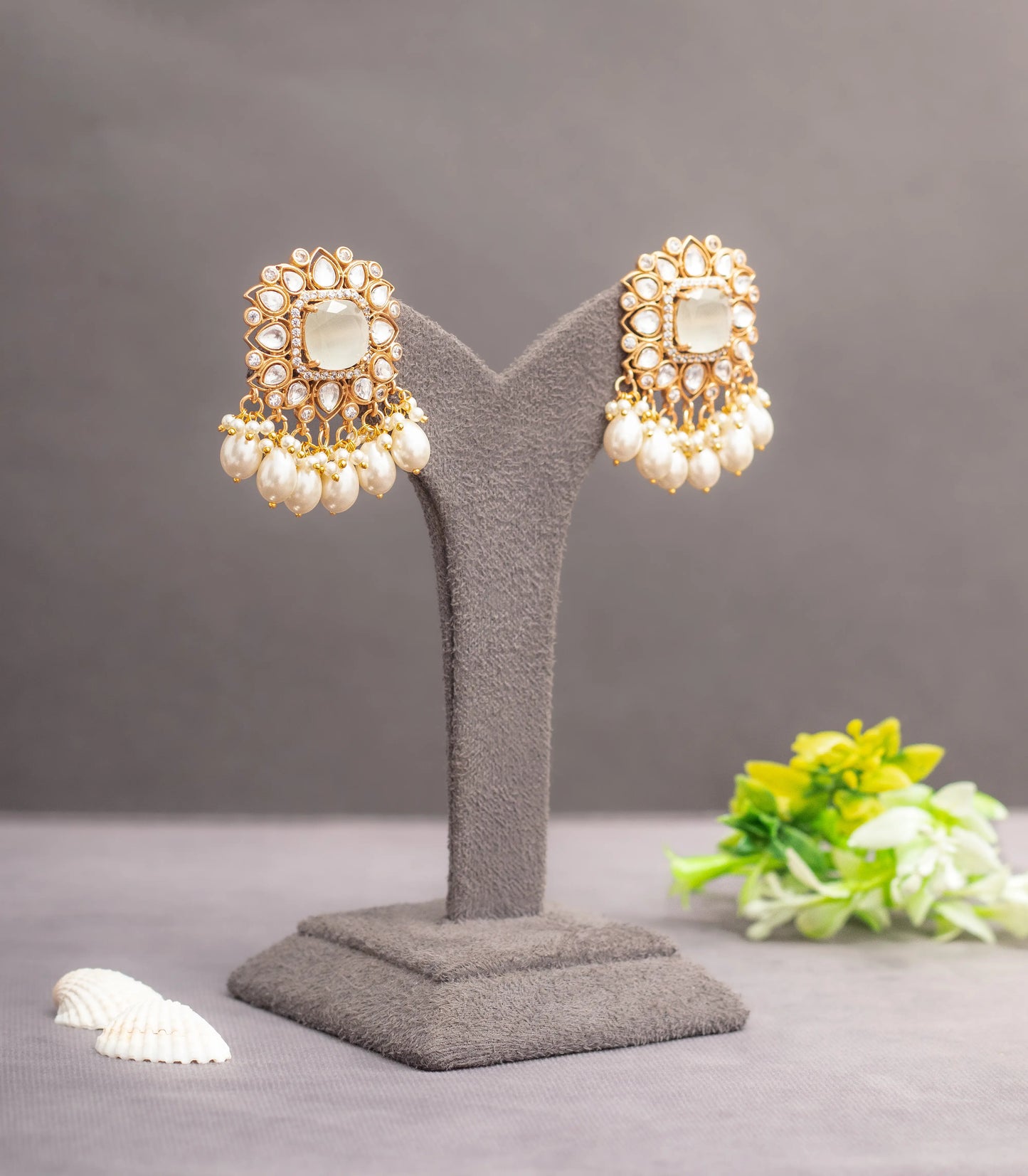 KUNDAN POLKI EARRINGS