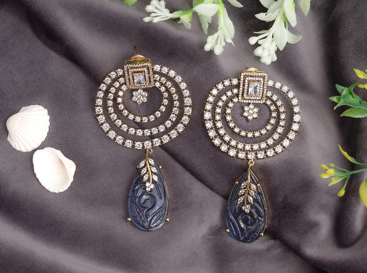 CUBIC ZIRCONIA / INDO WESTERN EARRINGS