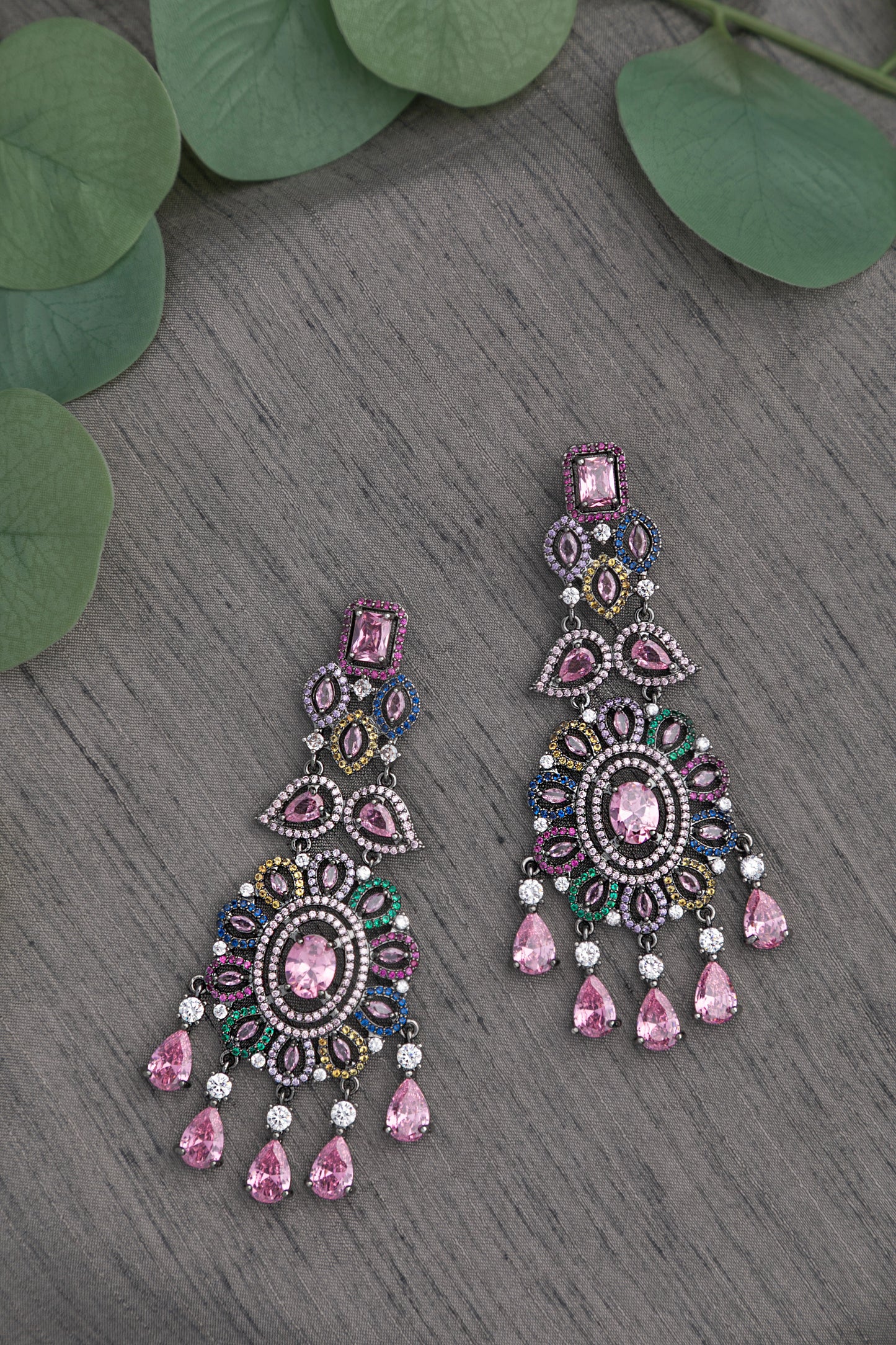 CUBIC ZIRCONIA / INDO WESTERN EARRINGS