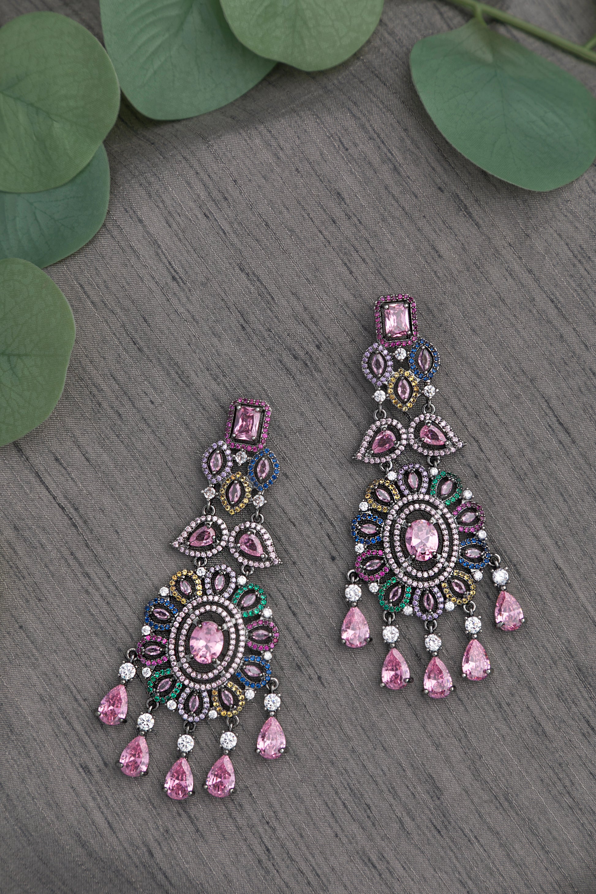 CUBIC ZIRCONIA / INDO WESTERN EARRINGS