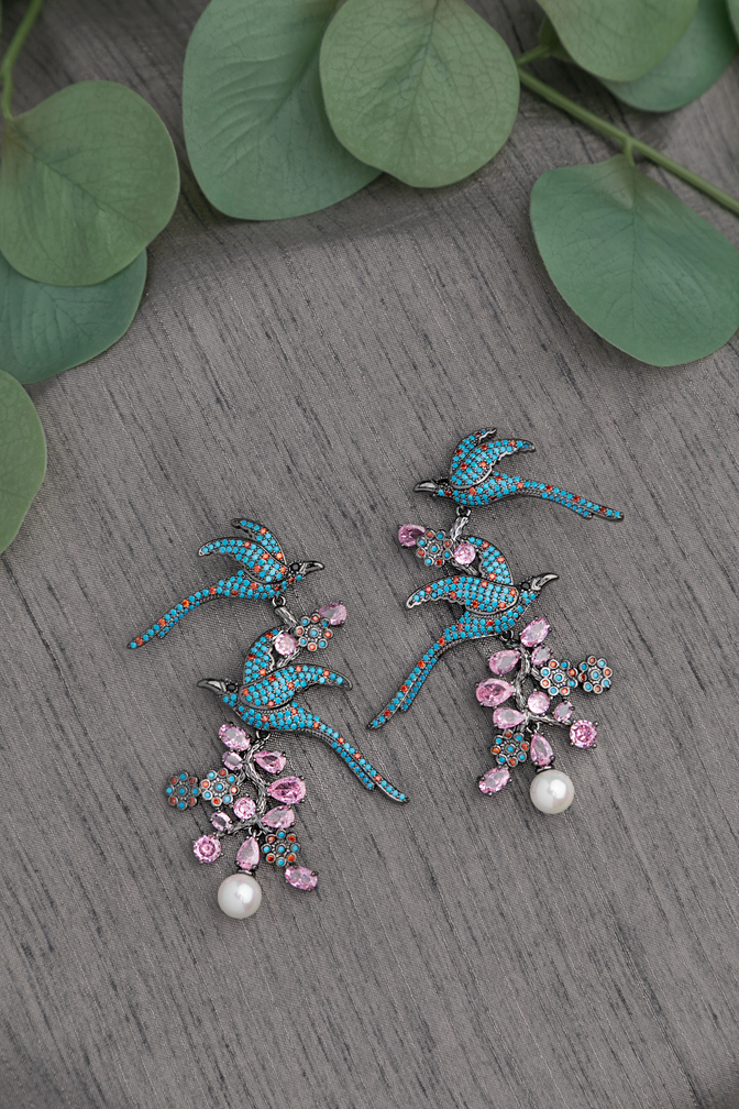 CUBIC ZIRCONIA / INDO WESTERN EARRINGS