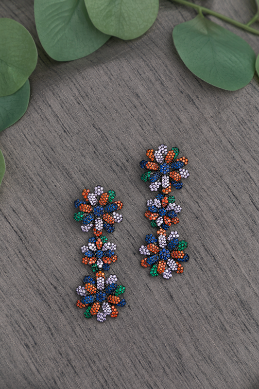 CUBIC ZIRCONIA / INDO WESTERN EARRINGS