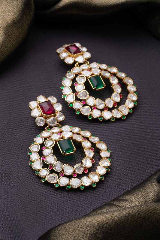 KUNDAN POLKI EARRINGS