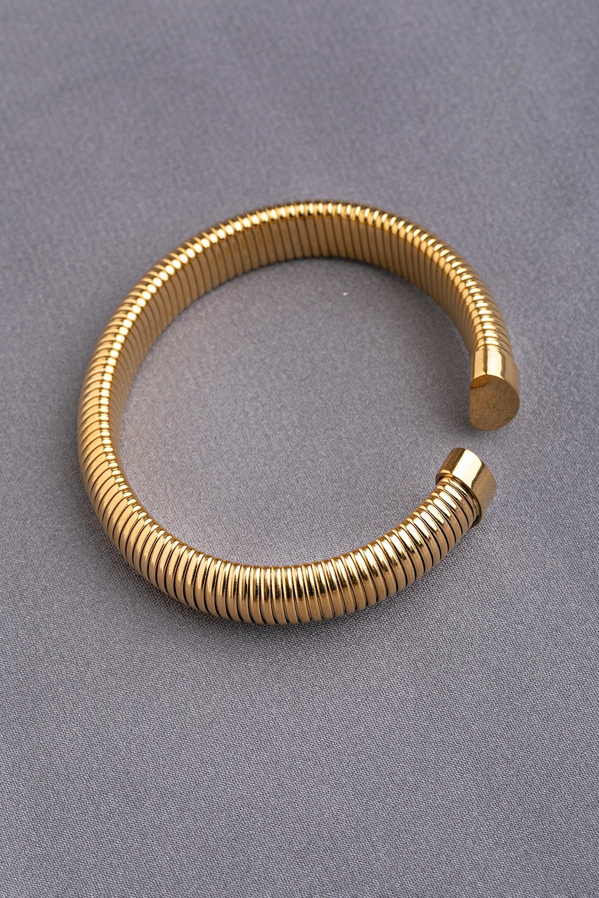 Stripped Bohemian Bracelet  Openable Design  Subtle Gold Polish  Elegant Jewellery