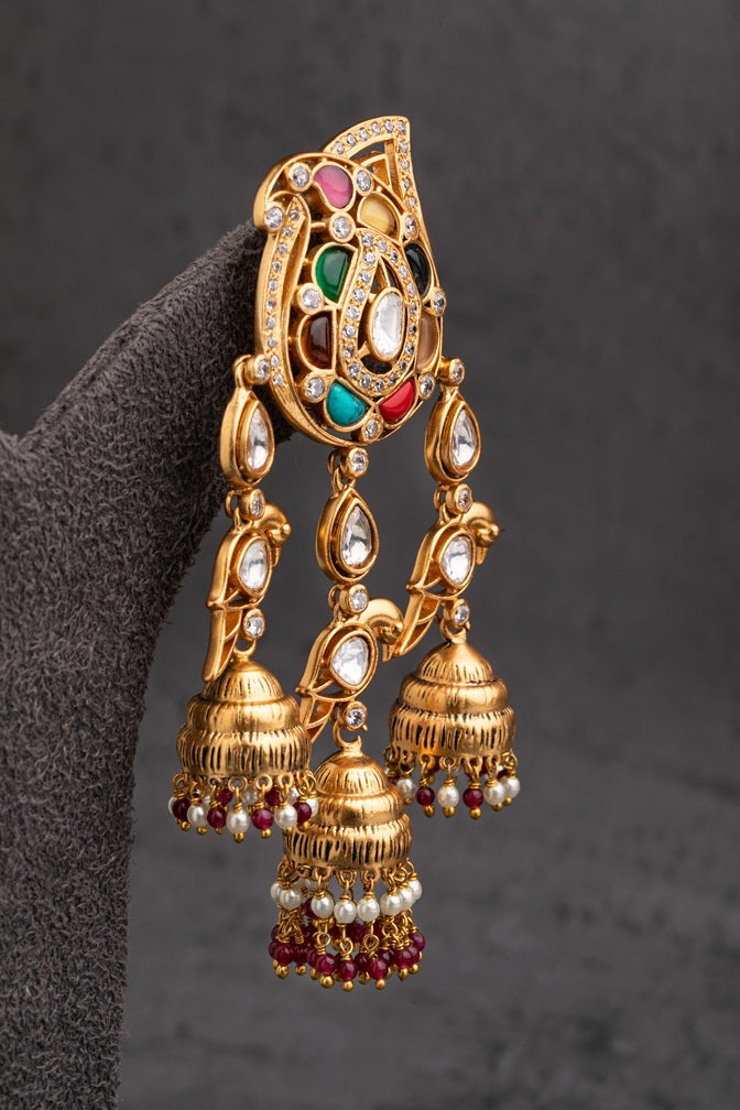 KUNDAN POLKI / INDO WESTERN EARRINGS /JHUMKA
