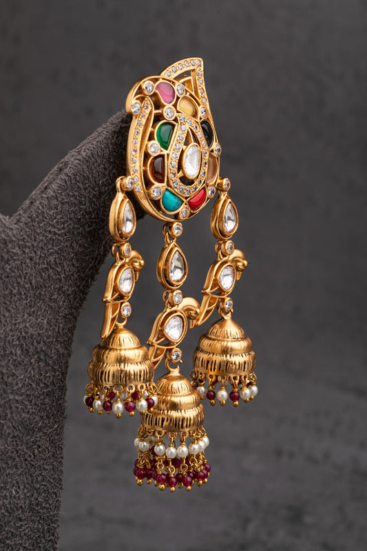KUNDAN POLKI / INDO WESTERN EARRINGS /JHUMKA