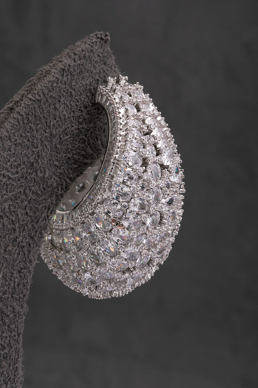 CUBIC ZIRCONIA EARRINGS / HOOP EARRINGS