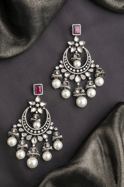 CUBIC ZIRCONIA / INDO WESTERN EARRINGS