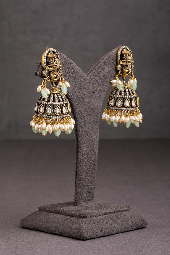 Balaji Temple Necklace with Elephant Motifs  Victorian Gold Polish  Adjustable Links  Heritage Jewellery