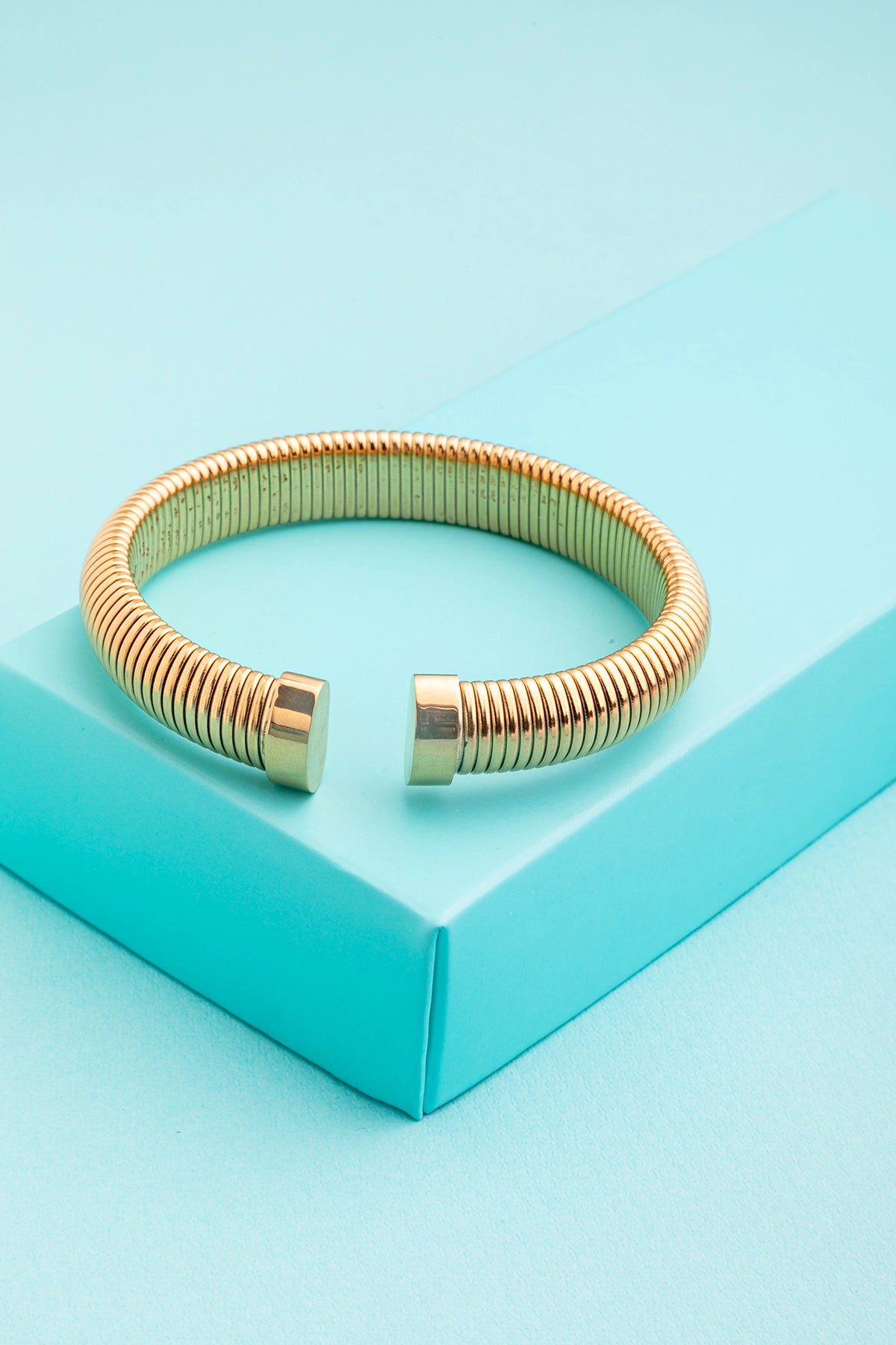 Stripped Bohemian Bracelet  Openable Design  Subtle Gold Polish  Elegant Jewellery