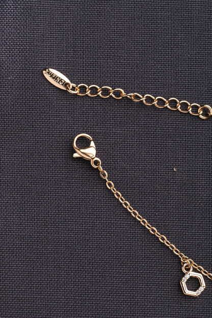 Elegant Golden Charms Bracelet  Gold Polish  7-Inch Stylish Jewellery