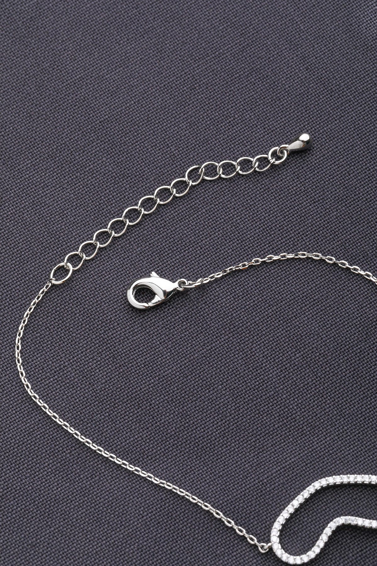 Cubic Zirconia Bracelet in White Rhodium with White Stone  7-Inch Elegant Jewellery