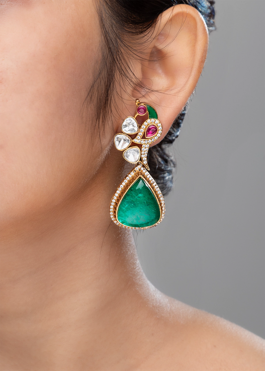 CUBIC ZIRCONIA / INDO WESTERN EARRINGS