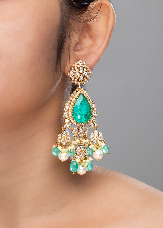 KUNDAN POLKI /INDO WESTERN / CUBIC ZIRCONIA EARRINGS