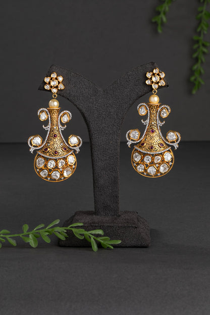 KUNDAN POLKI EARRINGS