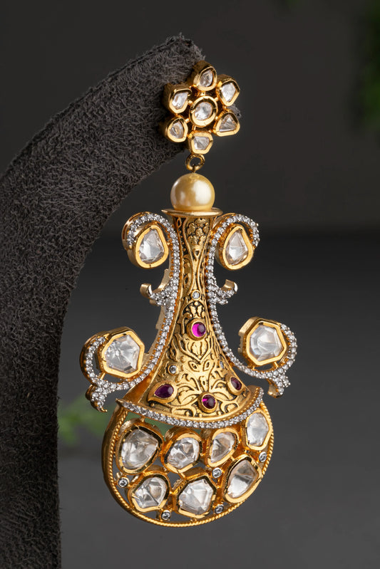 KUNDAN POLKI EARRINGS