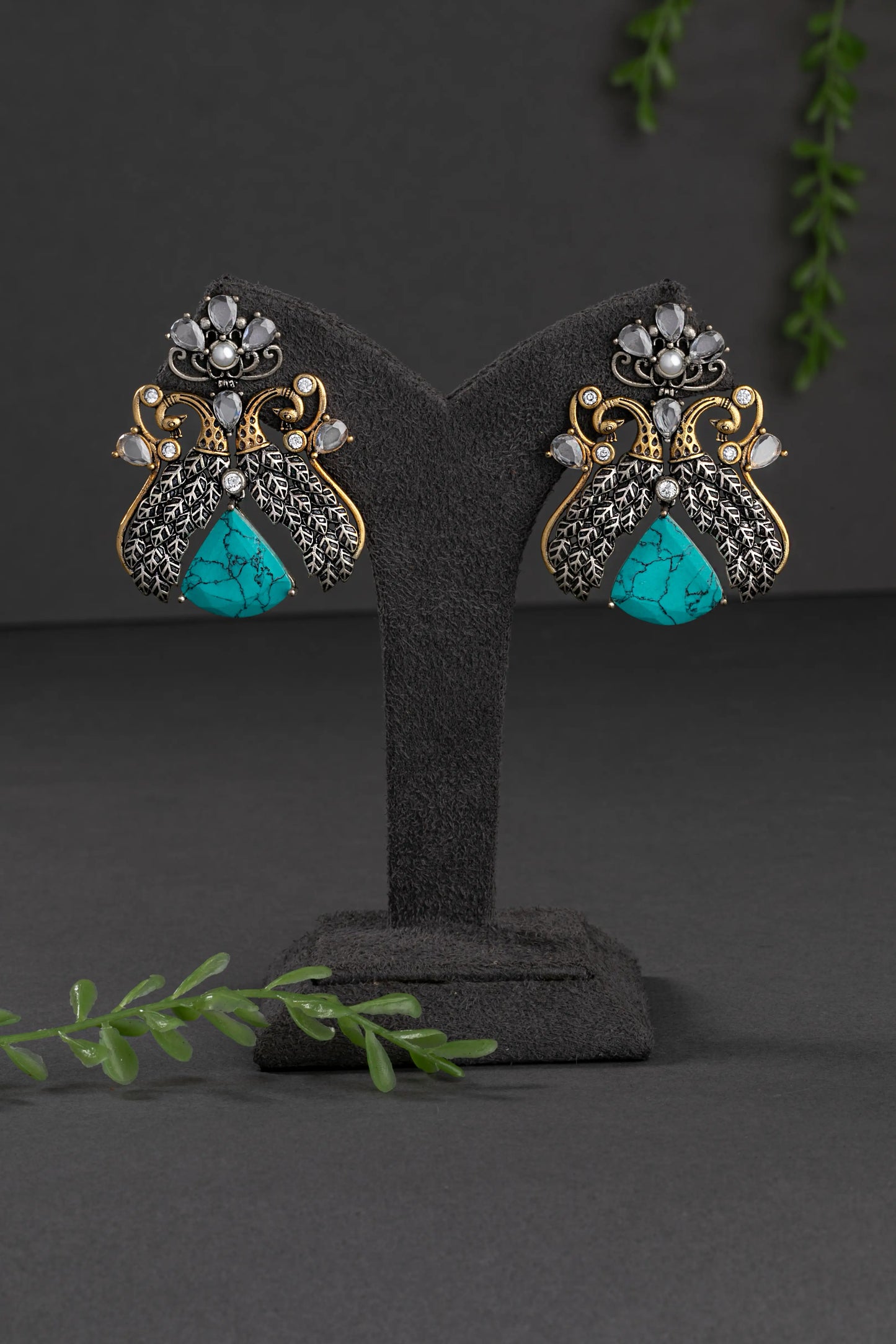 OXIDISED EARRINGS/ INDO WESTERN EARRINGS / KUNDAN POLKI EARRINGS