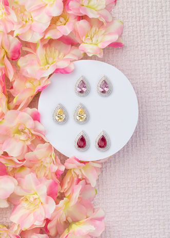 CUBIC ZIRCONIA EARRINGS / EAR STUDS