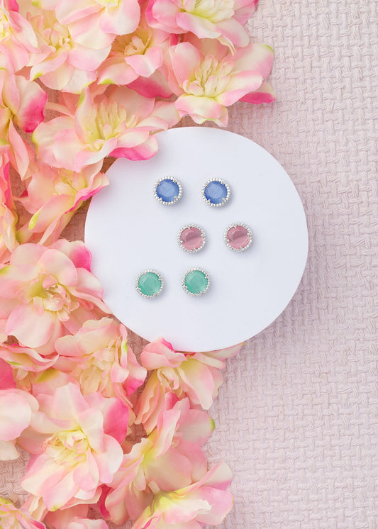 CUBIC ZIRCONIA EARRINGS / EAR STUDS